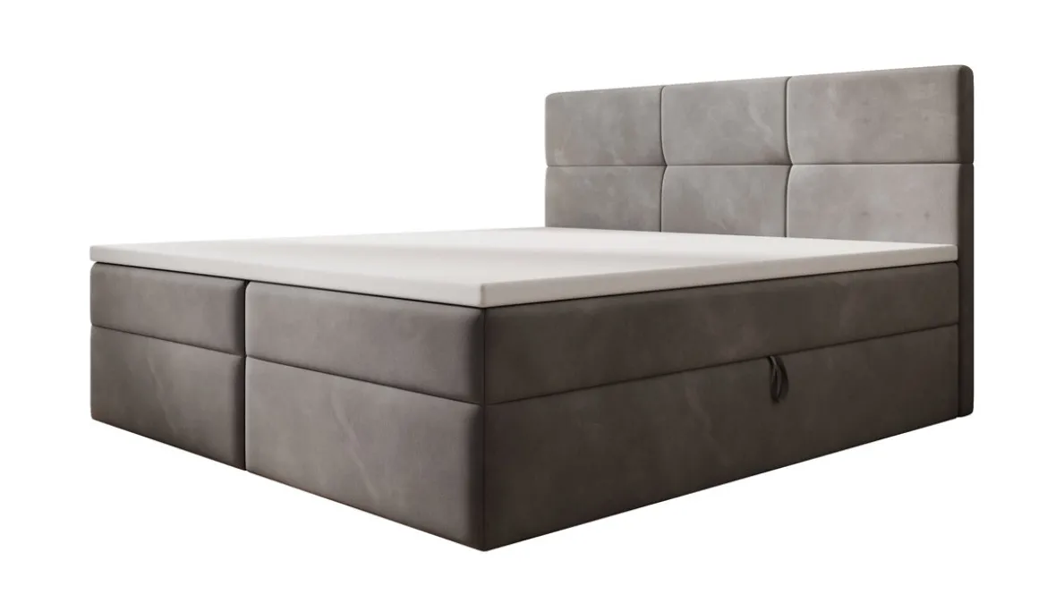 Boxspringbett Eleonora Samt mit Stauraum