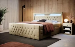 Boxspringbett Gloria mit LED und Stauraum