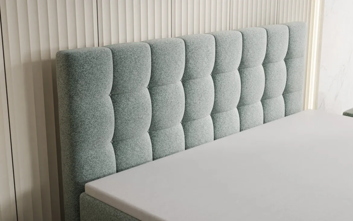 Boxspringbett Grandé in Strukturstoff mit Stauraum