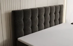 Boxspringbett Grandé in Strukturstoff mit Stauraum