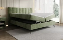 Boxspringbett Ines in Cord mit Stauraum