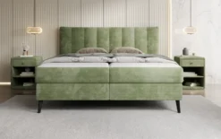 Boxspringbett Ines in Cord mit Stauraum