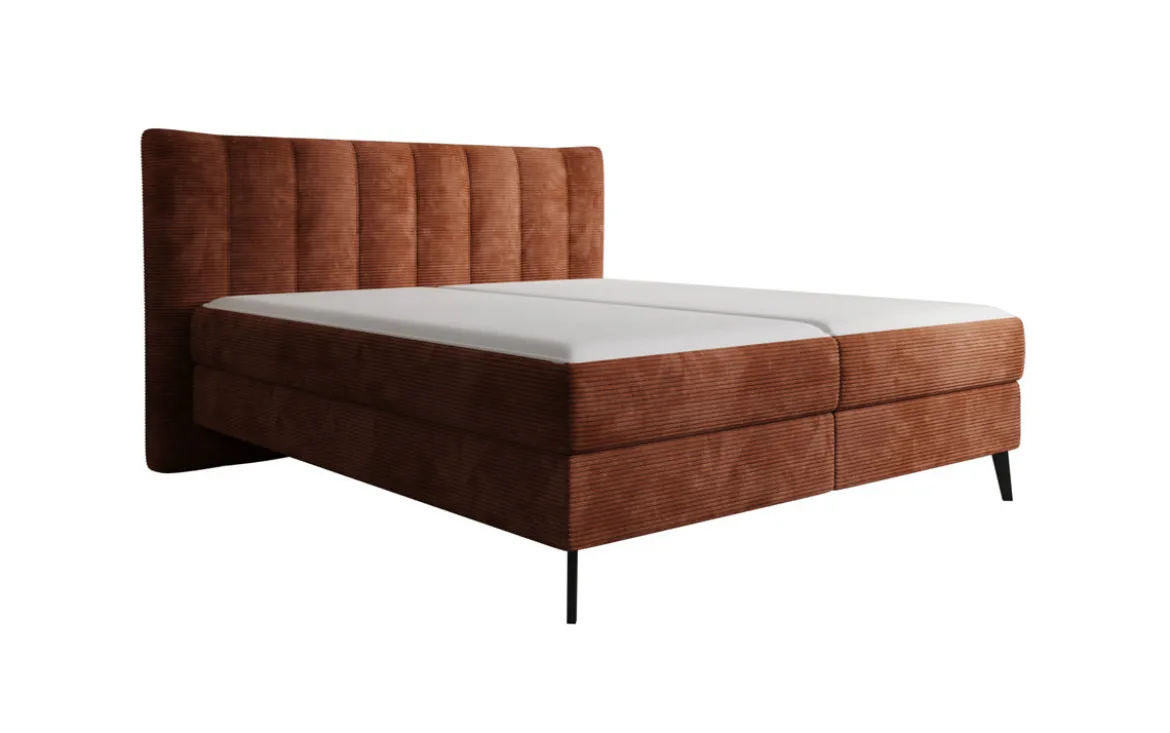 Boxspringbett Ines in Cord mit Stauraum