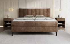 Boxspringbett Ines in Cord mit Stauraum