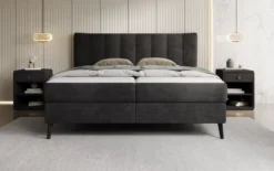 Boxspringbett Ines in Cord mit Stauraum