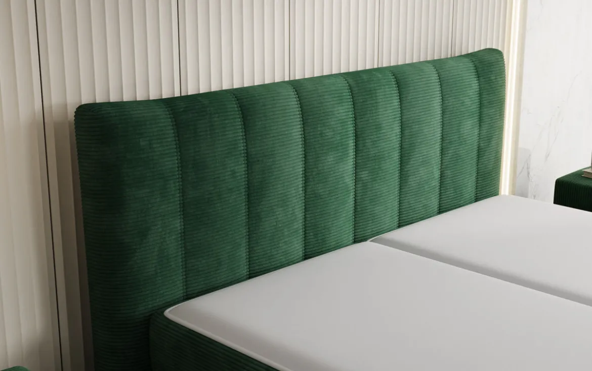 Boxspringbett Ines in Cord mit Stauraum