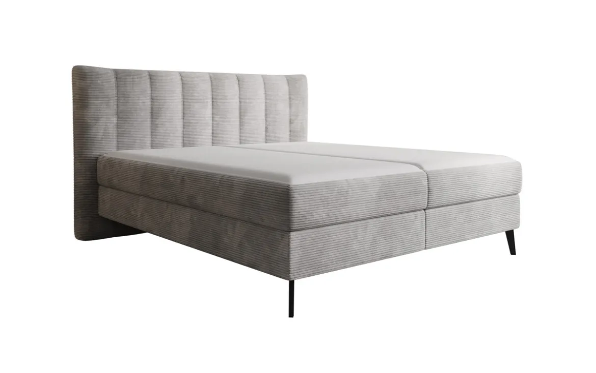 Boxspringbett Ines in Cord mit Stauraum