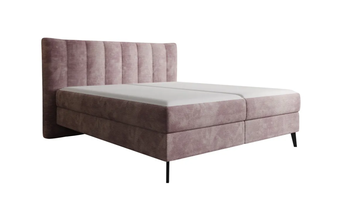 Boxspringbett Ines in Cord mit Stauraum