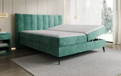 Boxspringbett Ines in Cord mit Stauraum