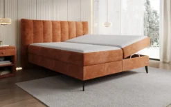 Boxspringbett Ines in Cord mit Stauraum