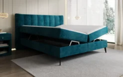 Boxspringbett Ines in Cord mit Stauraum