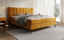 Boxspringbett Ines in Cord mit Stauraum