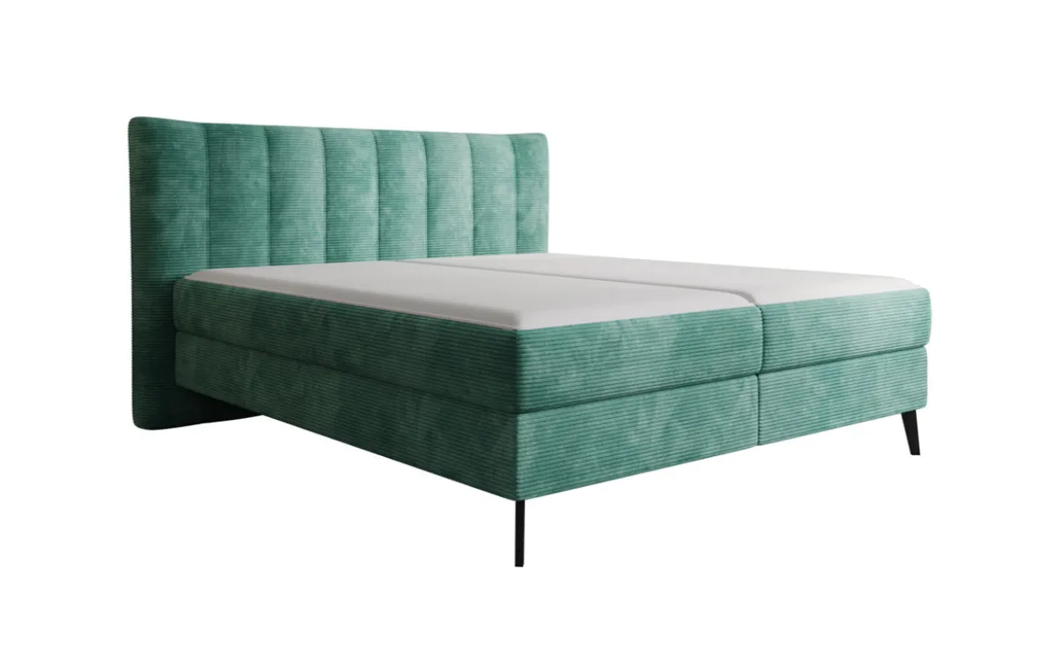 Boxspringbett Ines in Cord mit Stauraum