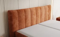 Boxspringbett Ines in Cord mit Stauraum