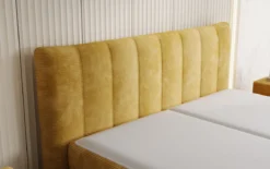 Boxspringbett Ines in Cord mit Stauraum