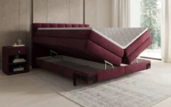 Boxspringbett Isabell mit Stauraum in Samt