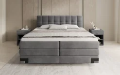 Boxspringbett Isabell mit Stauraum in Samt