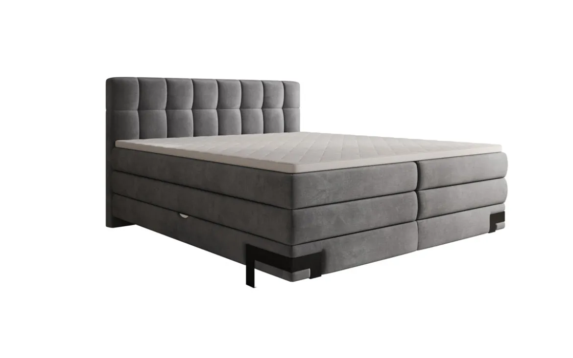 Boxspringbett Isabell mit Stauraum in Samt