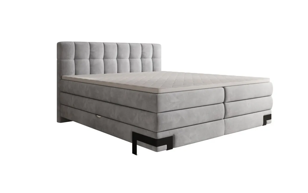 Boxspringbett Isabell mit Stauraum in Samt