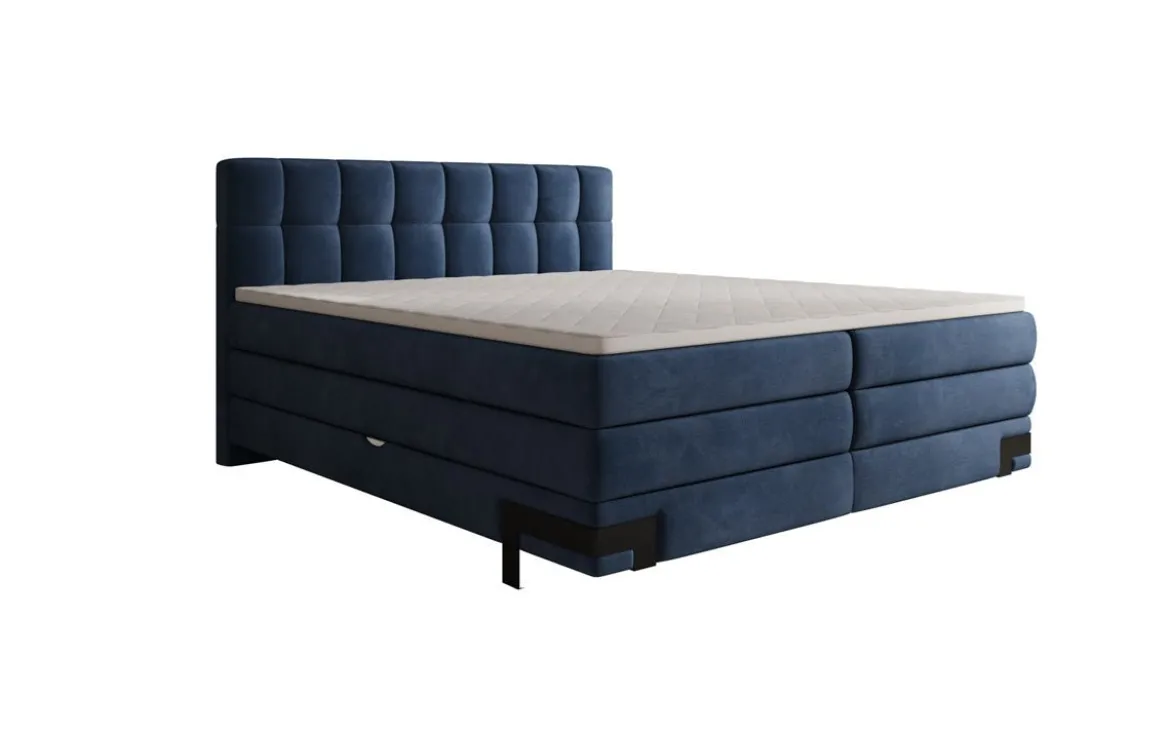 Boxspringbett Isabell mit Stauraum in Samt