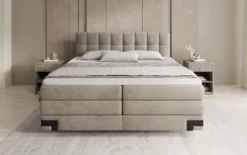 Boxspringbett Isabell mit Stauraum in Samt