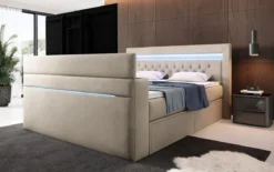 Boxspringbett Jupiter mit TV Lift, RGB und Stauraum