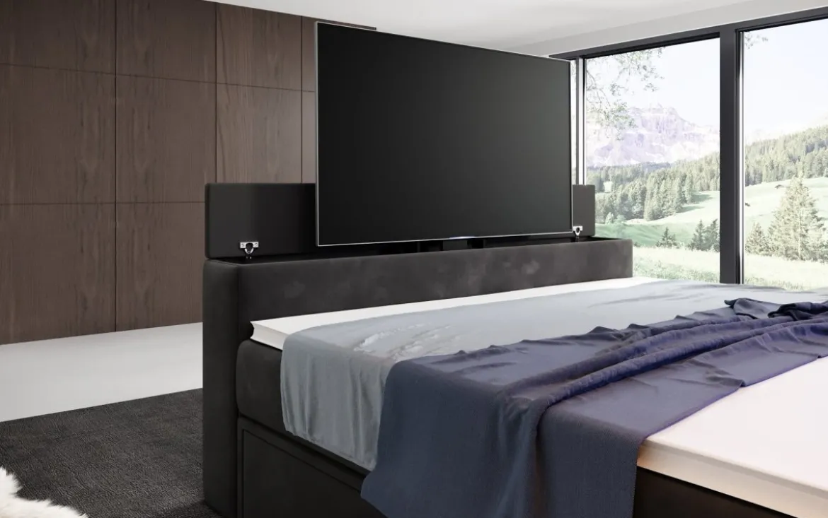 Boxspringbett Jupiter mit TV Lift, RGB und Stauraum