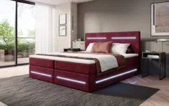 Boxspringbett Lara mit Stauraum und LED (Samt)