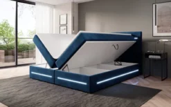 Boxspringbett Lara mit Stauraum und LED (Samt)