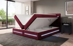 Boxspringbett Lara mit Stauraum und LED (Samt)