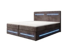 Boxspringbett Lara mit Stauraum und LED in Cord