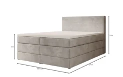 Boxspringbett Lavero mit Stauraum in Samt