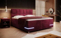 Boxspringbett Lea mit LED (Samt)
