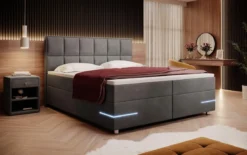 Boxspringbett Lea mit LED (Samt)