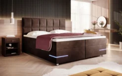 Boxspringbett Lea mit LED (Samt)