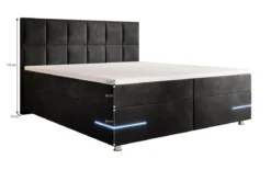 Boxspringbett Lea mit LED (Samt)