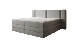 Boxspringbett Leni mit hochklappbarem Stauraum in Teddy Bouclé