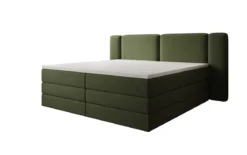 Boxspringbett Leni mit hochklappbarem Stauraum in Teddy Bouclé