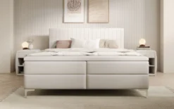 Boxspringbett Leona Kunstleder mit Stauraum