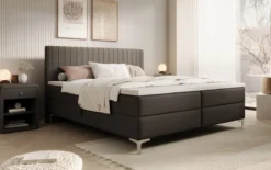 Boxspringbett Leona Kunstleder mit Stauraum