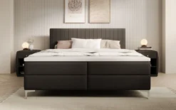 Boxspringbett Leona Kunstleder mit Stauraum