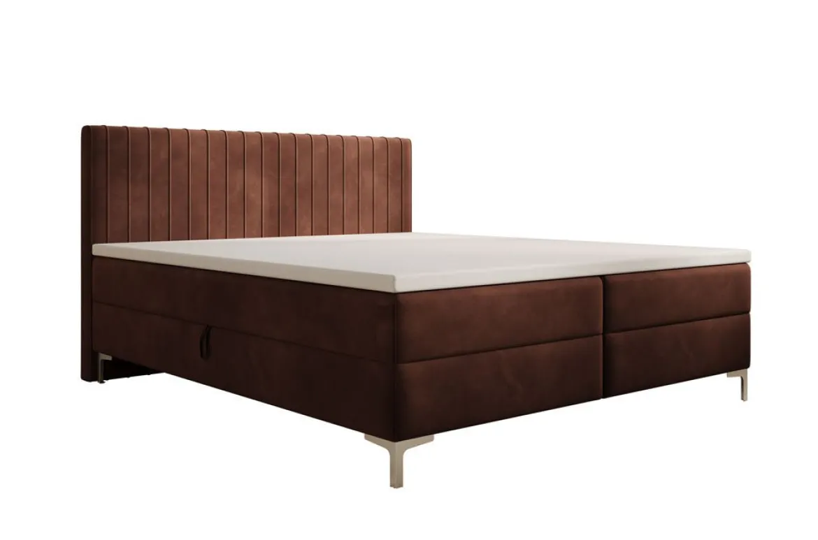 Boxspringbett Leona Samt mit Stauraum