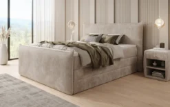 Boxspringbett Liana II mit hochklappbarem Stauraum in Cord