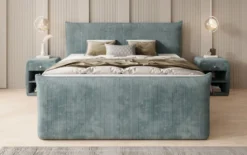 Boxspringbett Liana II mit hochklappbarem Stauraum in Cord