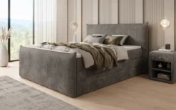 Boxspringbett Liana II mit hochklappbarem Stauraum in Cord
