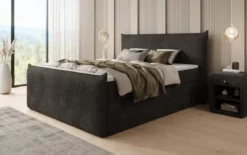 Boxspringbett Liana II mit hochklappbarem Stauraum in Cord