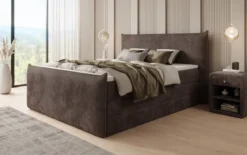 Boxspringbett Liana II mit hochklappbarem Stauraum in Cord