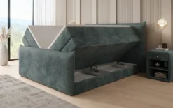 Boxspringbett Liana II mit hochklappbarem Stauraum in Cord