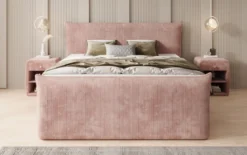 Boxspringbett Liana II mit hochklappbarem Stauraum in Cord