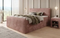 Boxspringbett Liana II mit hochklappbarem Stauraum in Cord